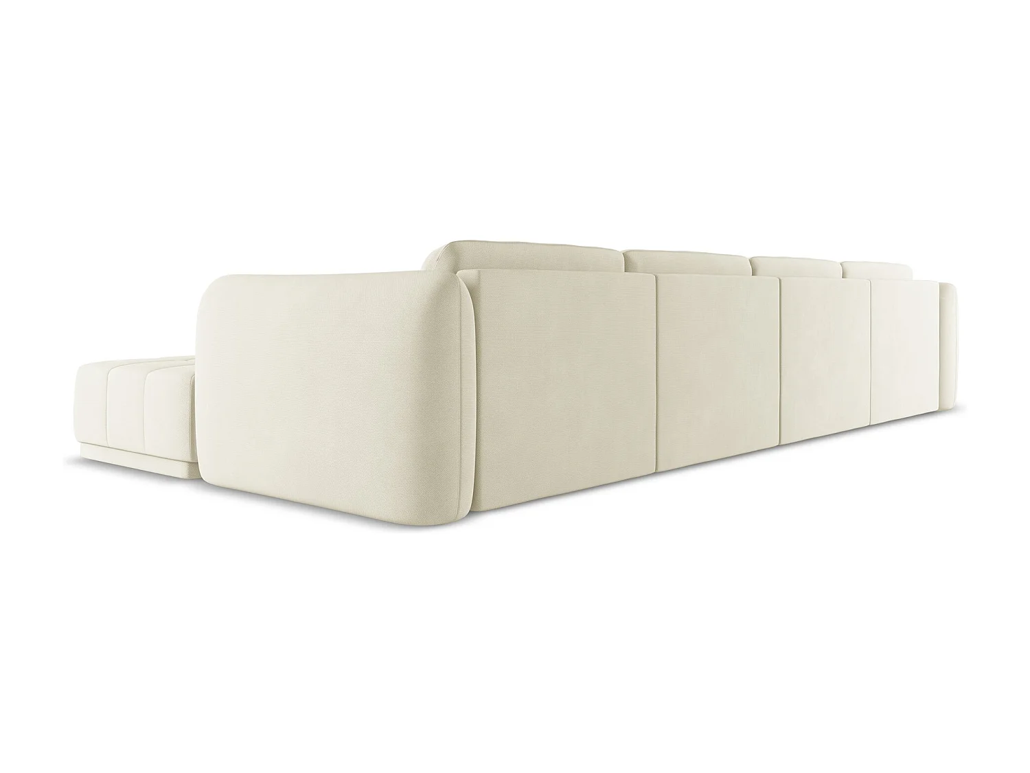 Große Wohnlandschaft - Ecke Rechts - Chenille - Beige - HOKU