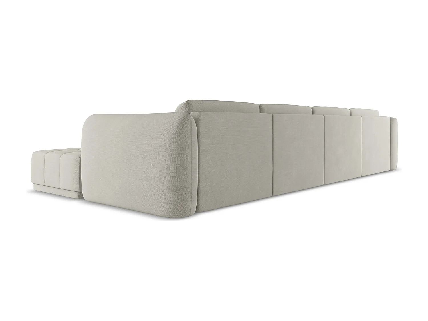 Große Wohnlandschaft - Ecke Rechts - Chenille - Beige - HOKU