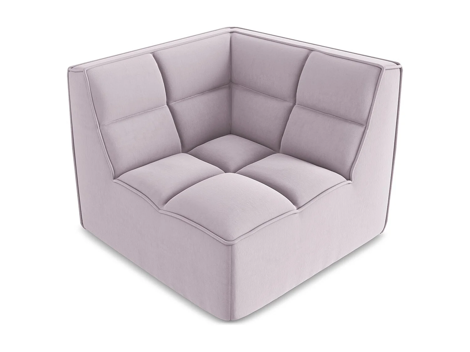 Modular - Ecksofa - Samt - Lavendel - KALAI