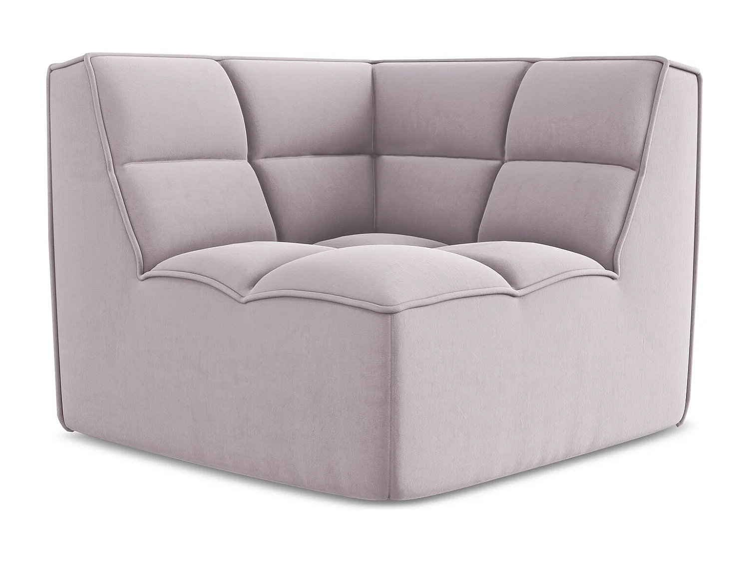 Modular - Ecksofa - Samt - Lavendel - KALAI