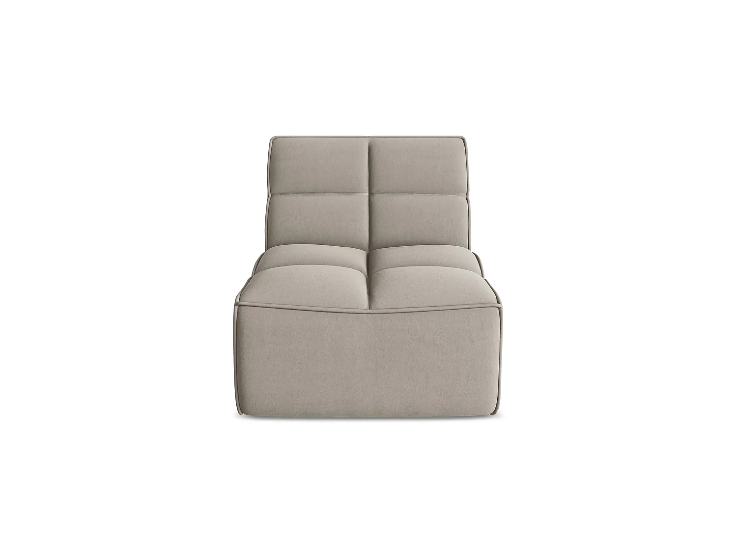 Modular - Mittelsofa - Samt - Taupe - BELLUNO