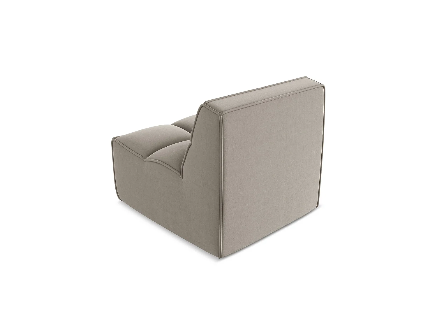 Modular - Mittelsofa - Samt - Taupe - BELLUNO