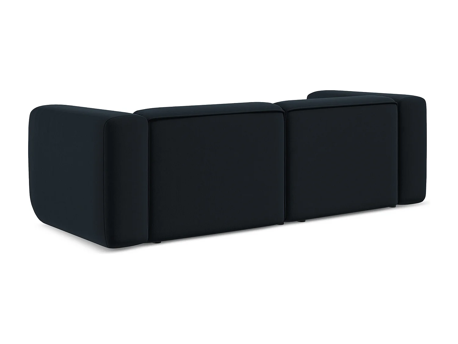 Driezits modulaire bank van koningsblauw velours - EKAHI