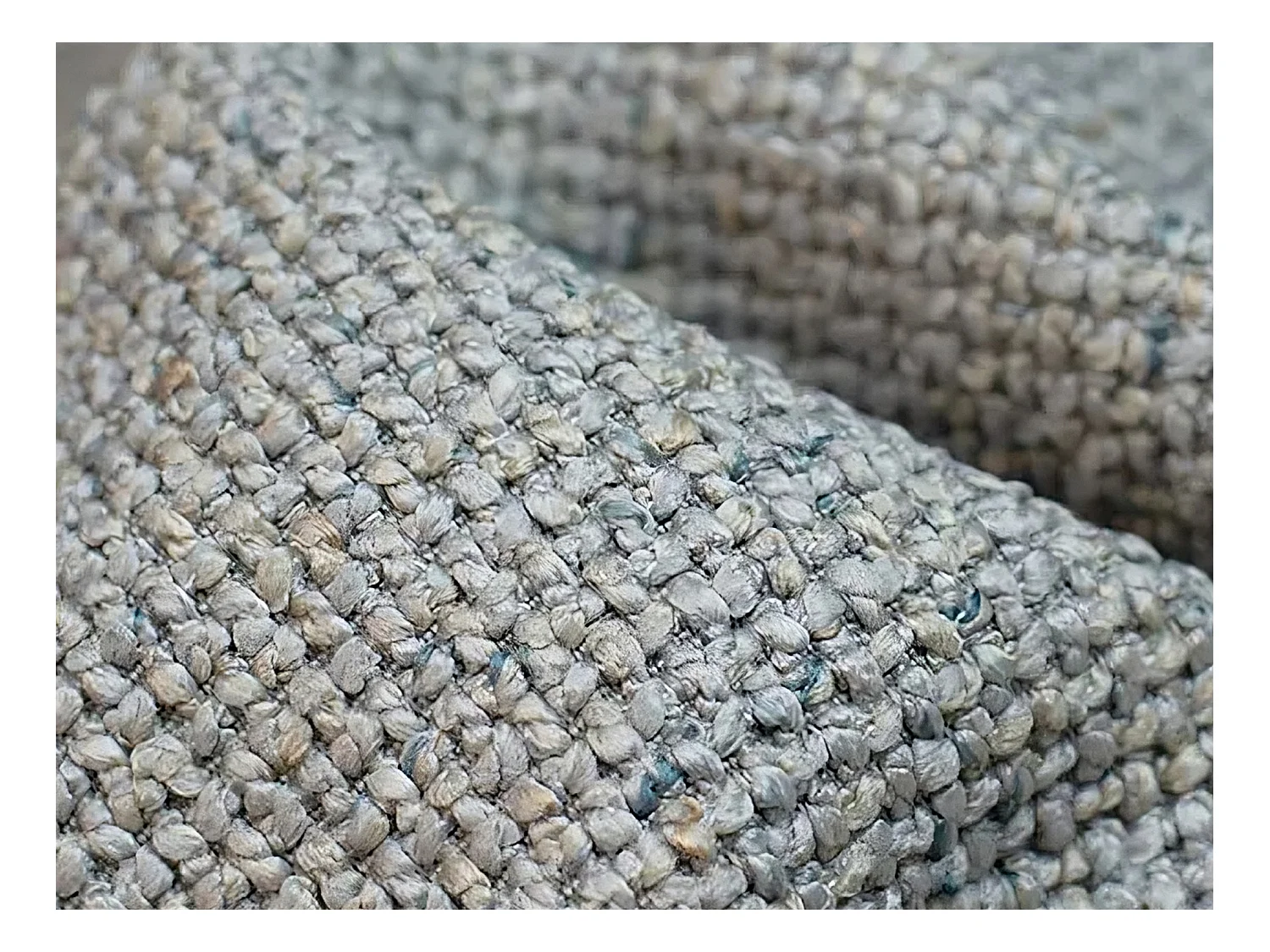 Modulares Ecksofa - - Strukturstoff - Hellgrau - EKAHI