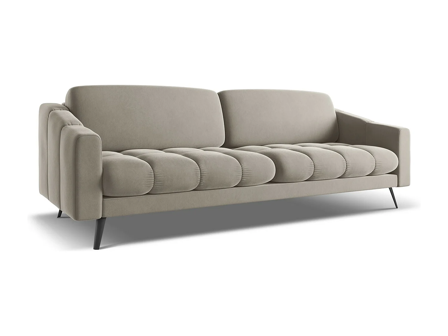 4-Sitzer Sofa - - Samt - Taupe - NALU