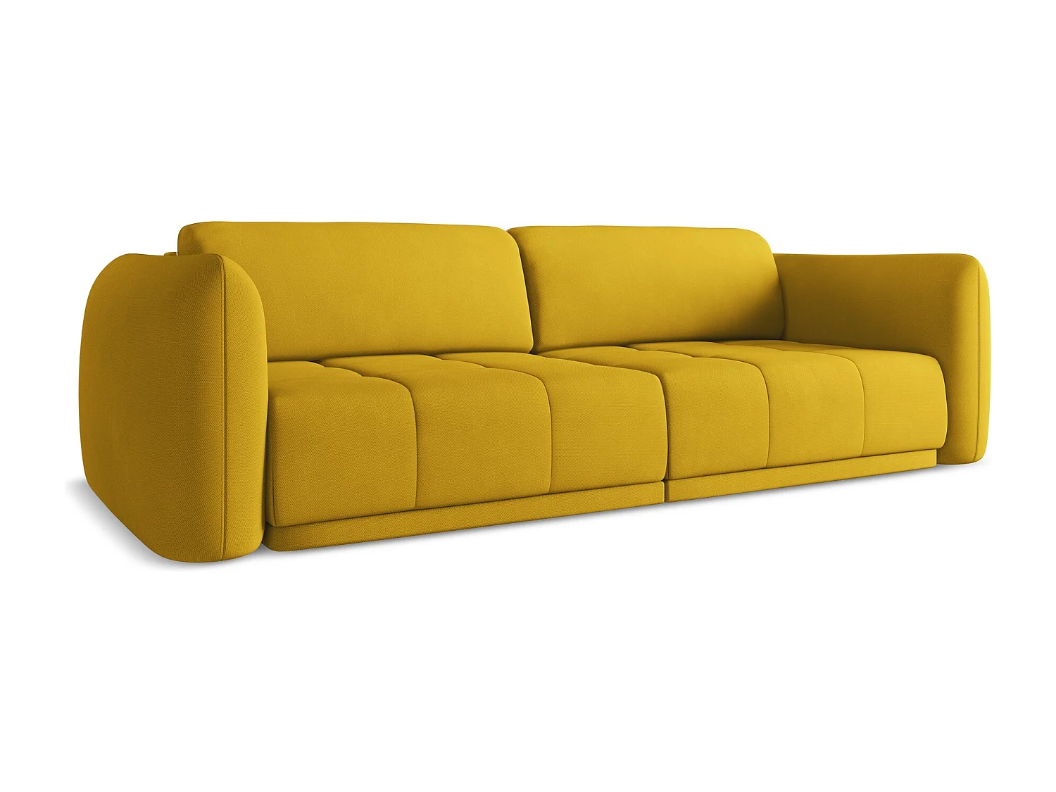 3-Sitzer Sofa - - Chenille - Senf - HOKU