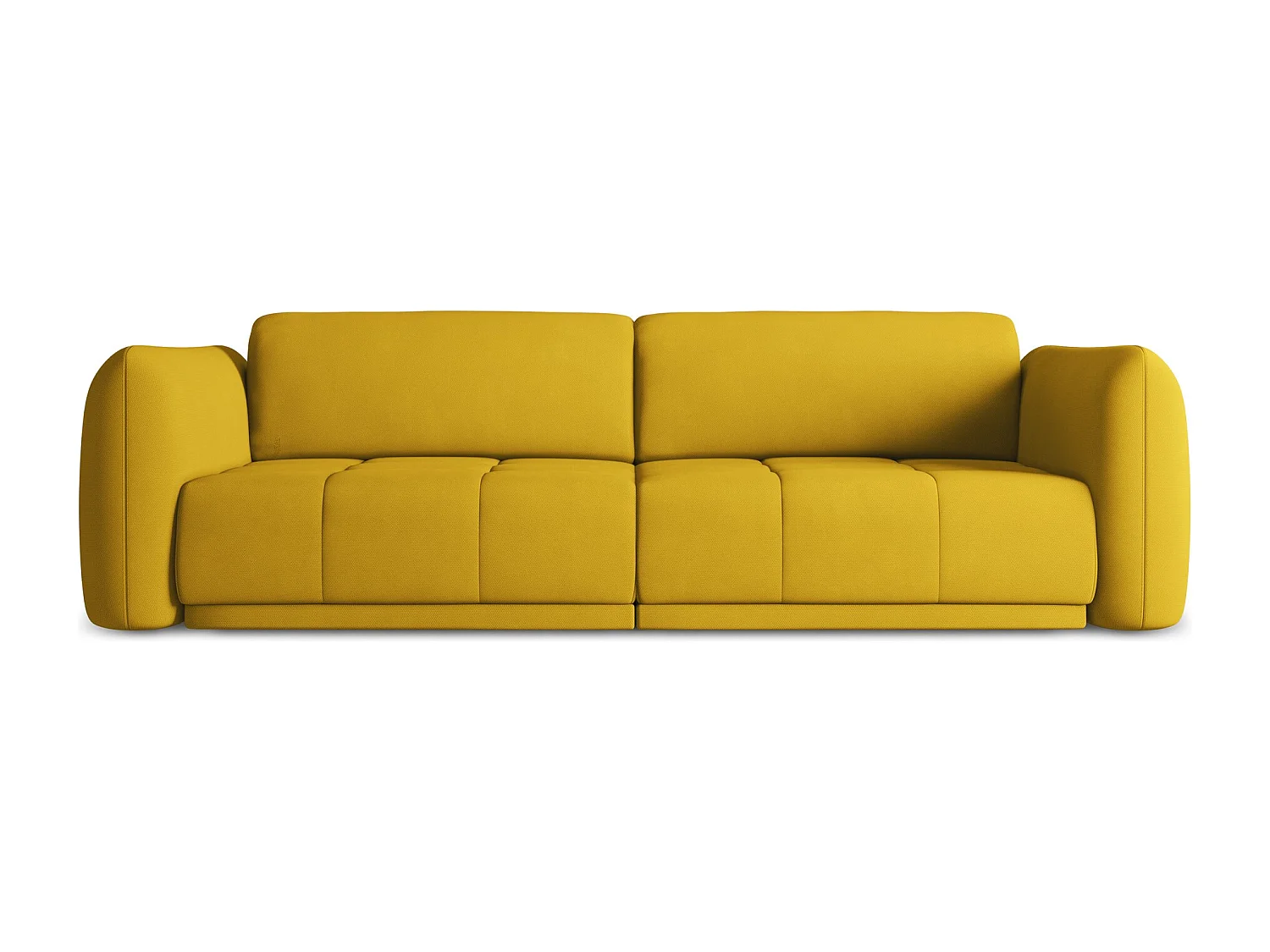 3-Sitzer Sofa - - Chenille - Senf - HOKU