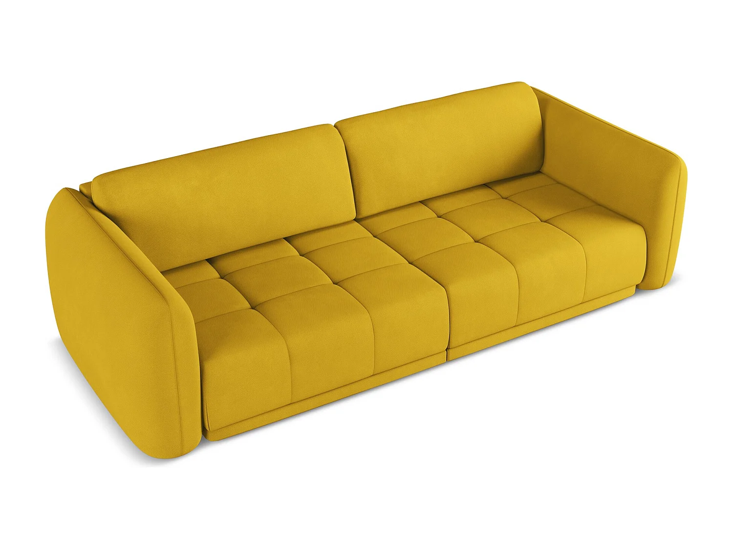 3-Sitzer Sofa - - Chenille - Senf - HOKU
