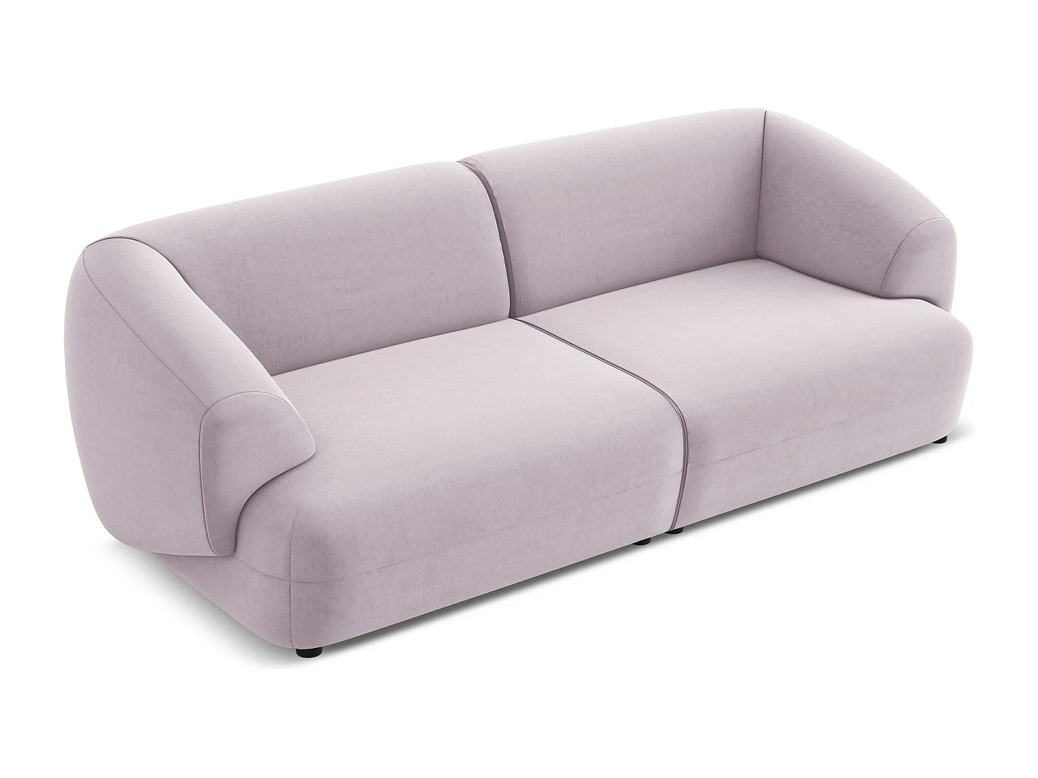 4-osobowa kanapa modułowa - z tkaniny welwetowej - lawendowy - MOANA