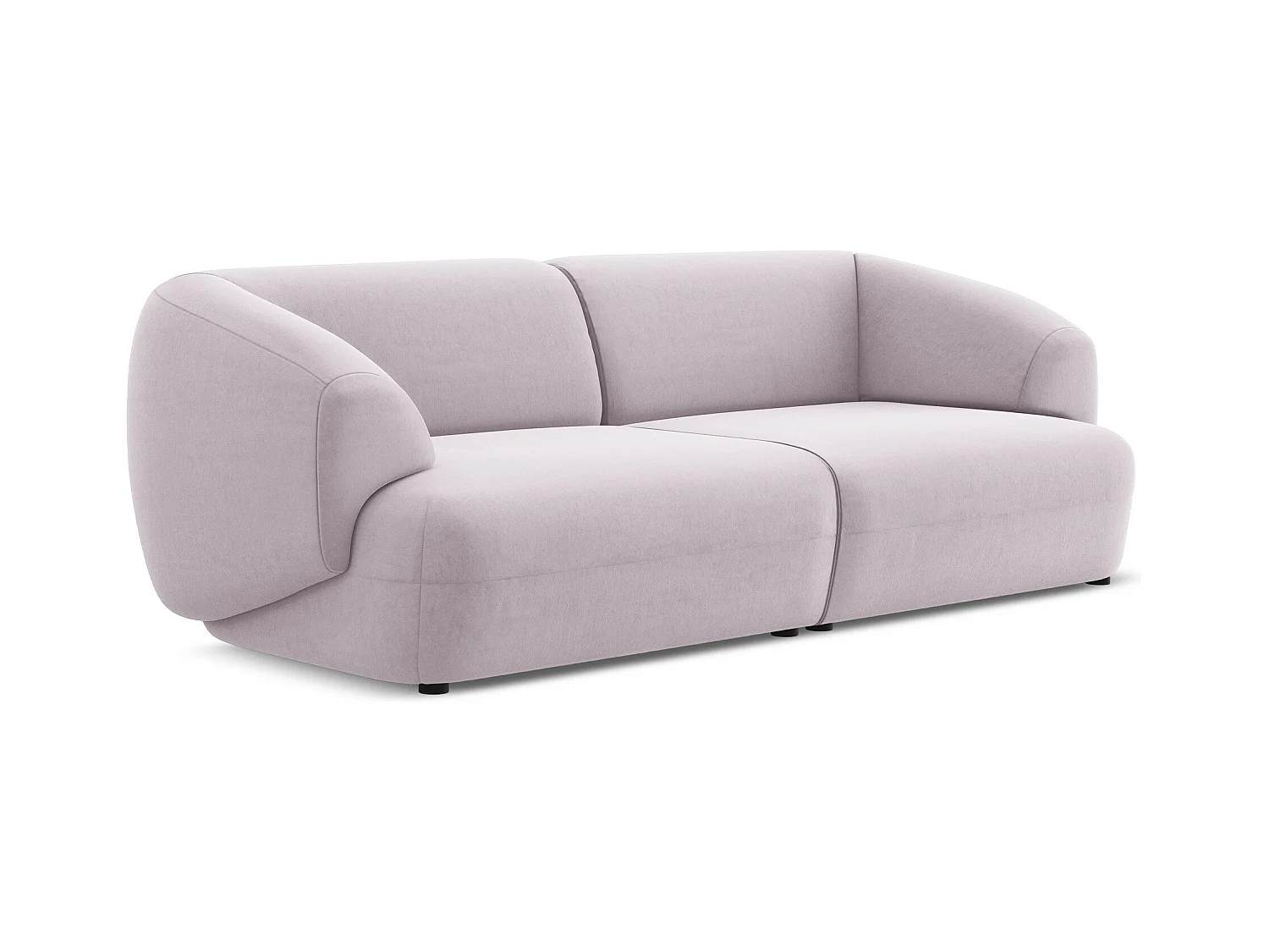 Vierzits modulaire bank van lavendel velours - MOANA