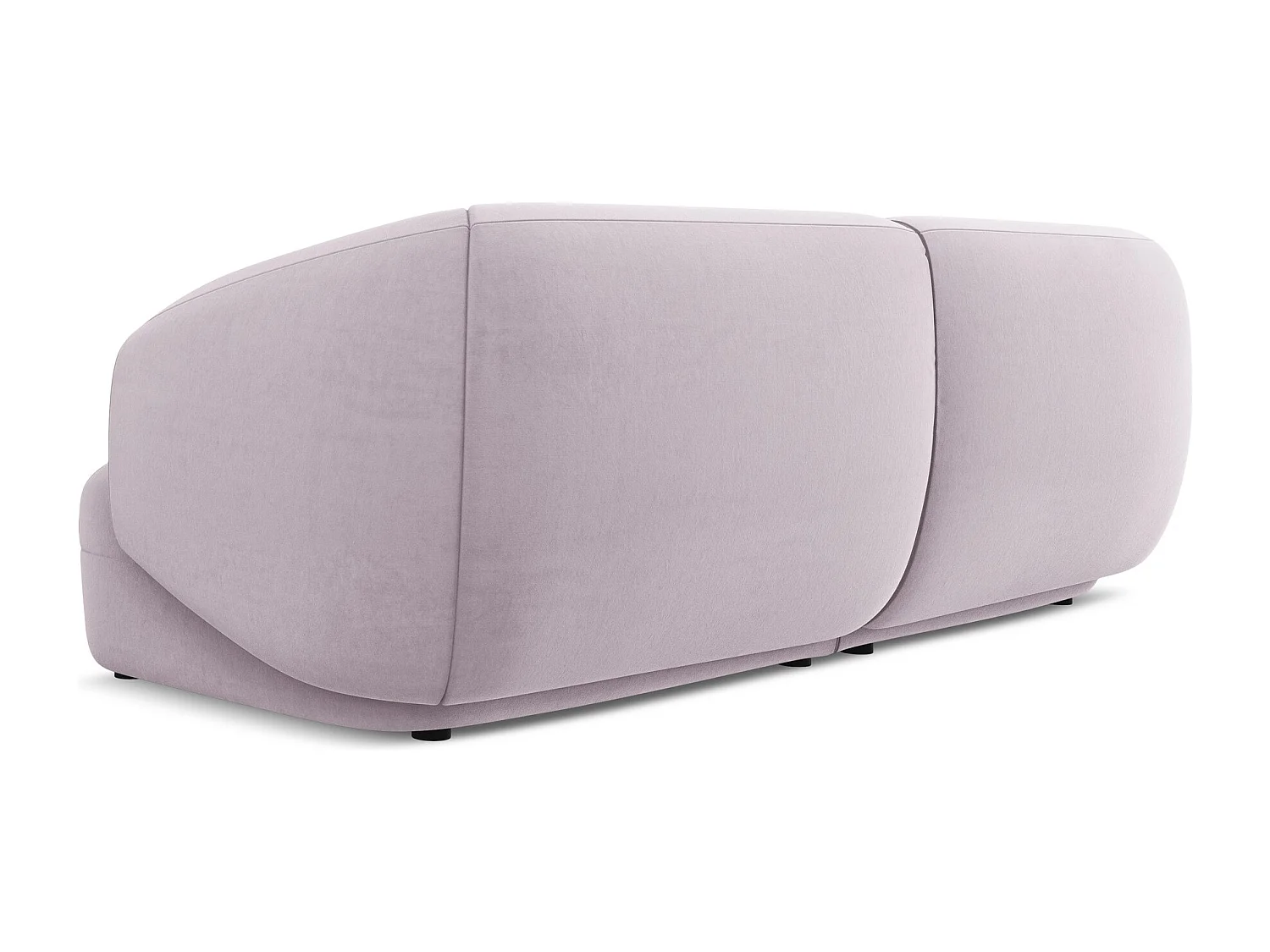 Canapé modulable 4 places en velours - lavande - MOANA