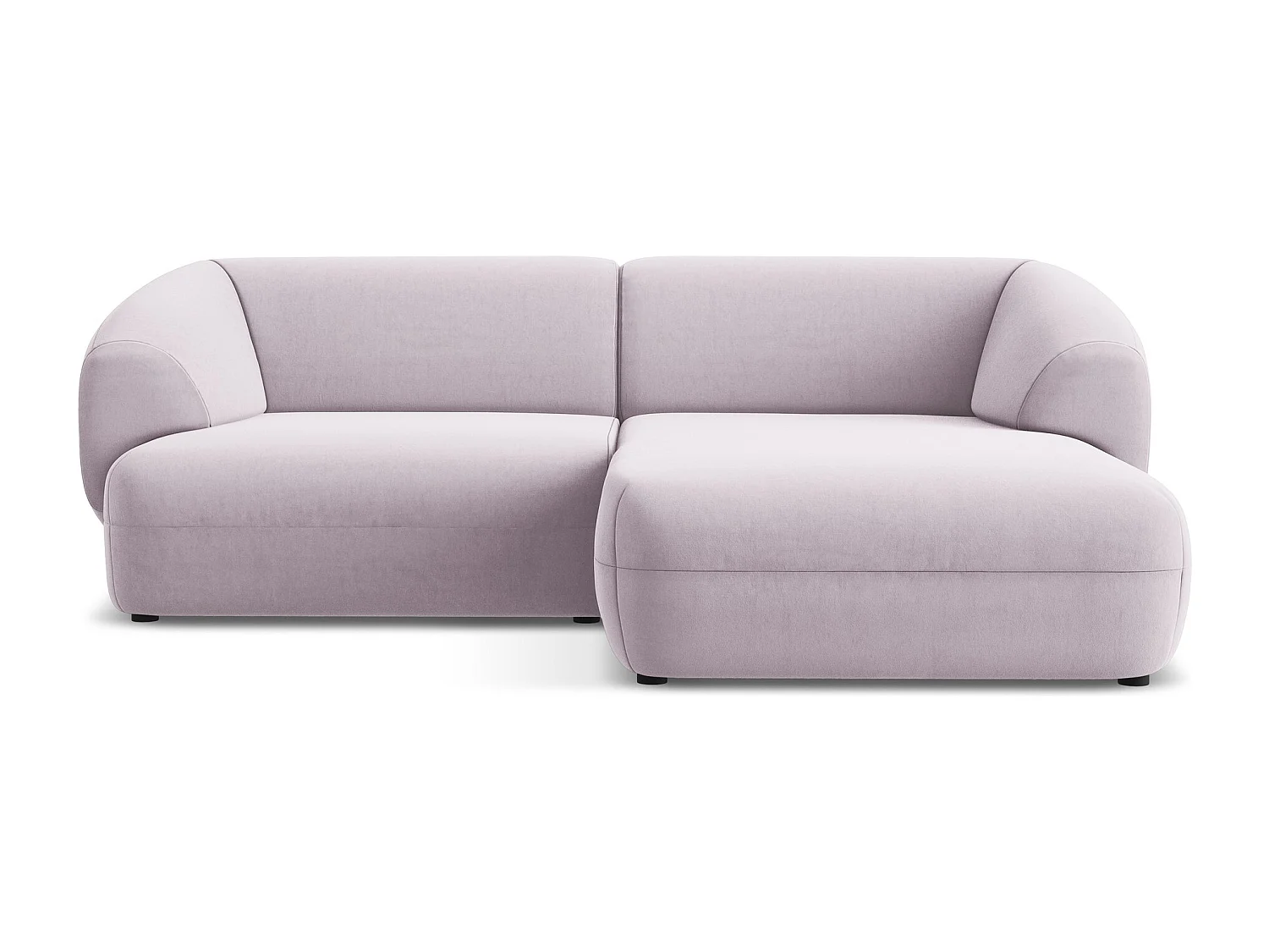 2,5-Sitzer Modulares Ecksofa - Ecke Rechts - Samt - Lavendel - MOANA