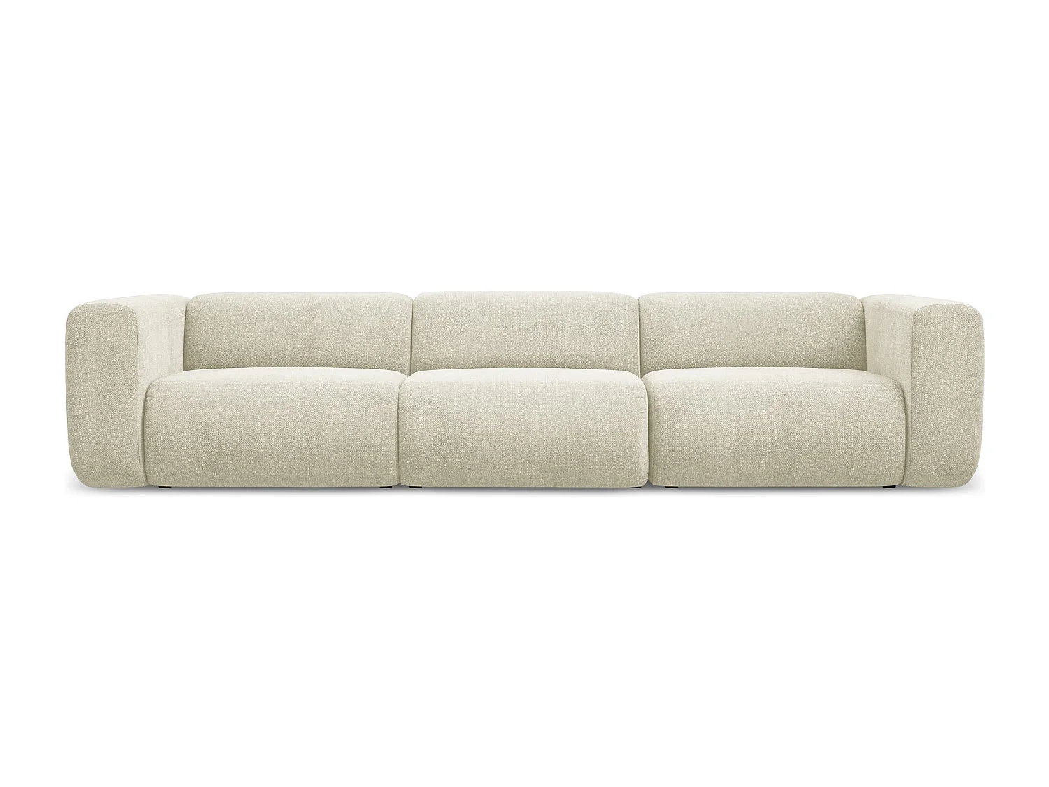 Modulares 4-Sitzer Sofa - - Chenille - Beige - EKAHI