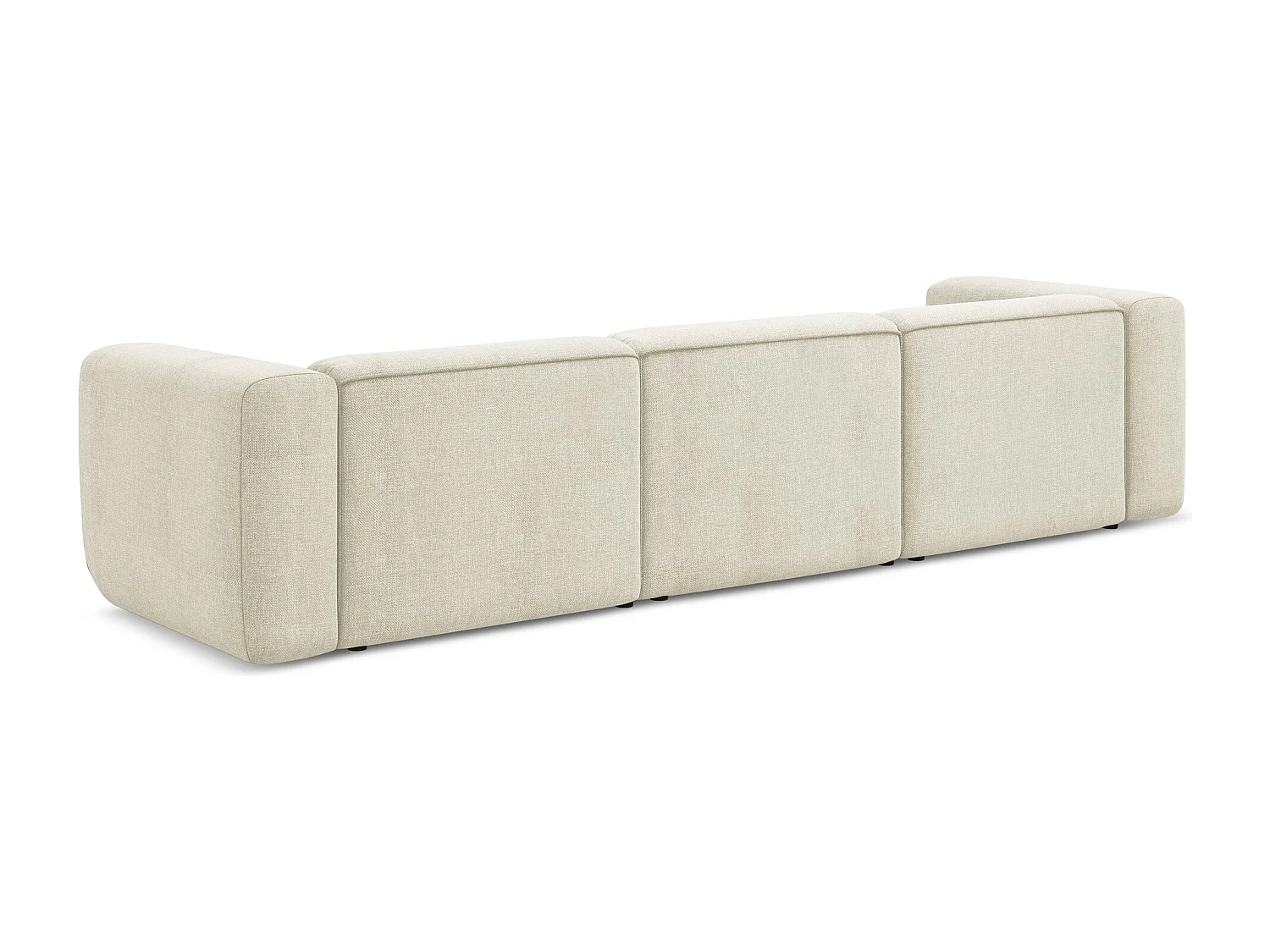 Modulares 4-Sitzer Sofa - - Chenille - Beige - EKAHI