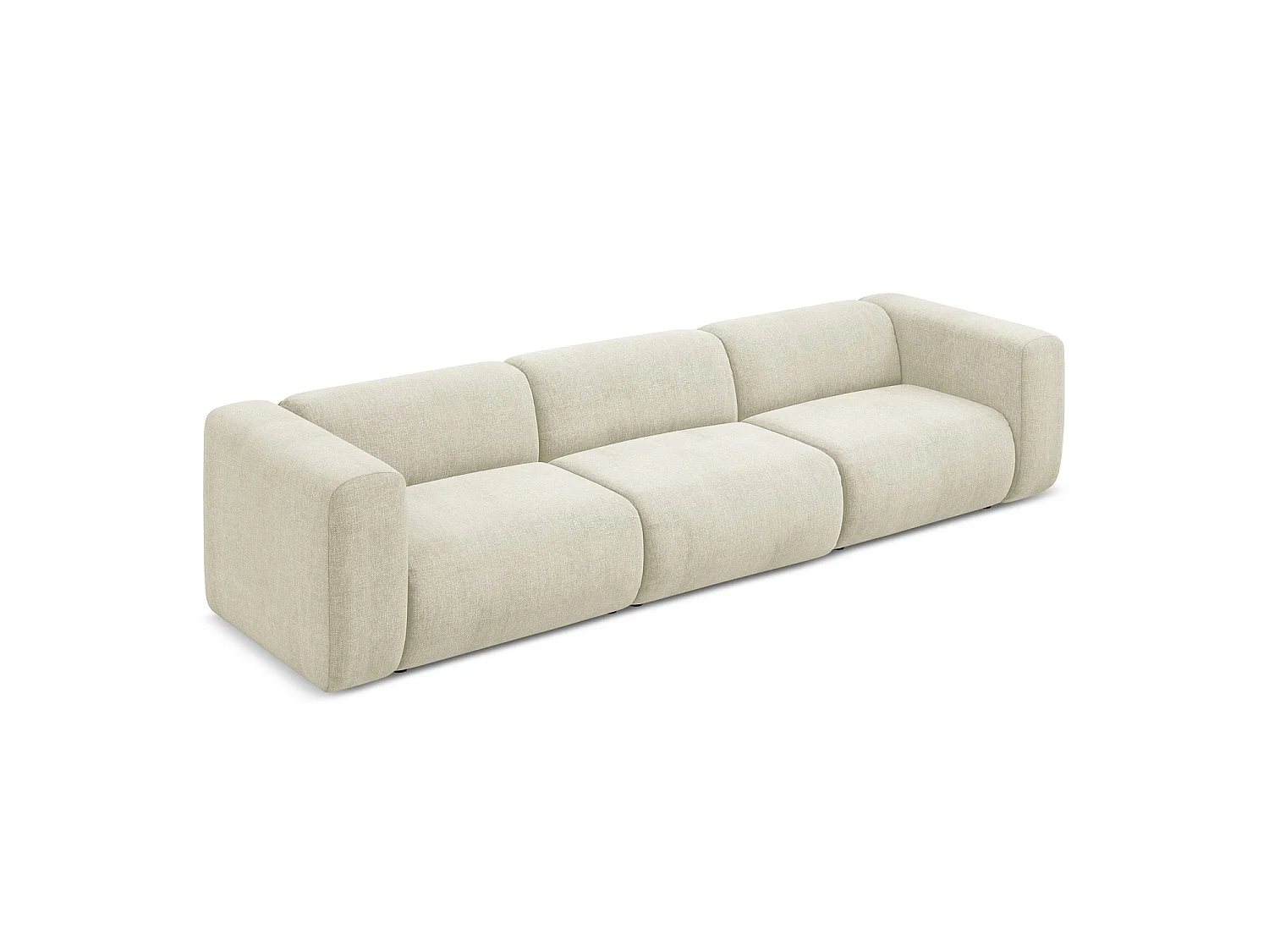 Modulares 4-Sitzer Sofa - - Chenille - Beige - BARI