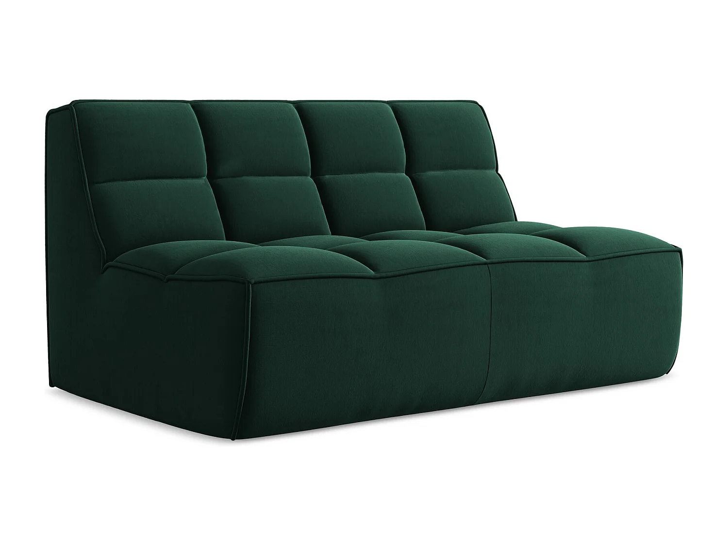 2-Sitzer Sofa - - Samt - Flaschengrün - KALAI
