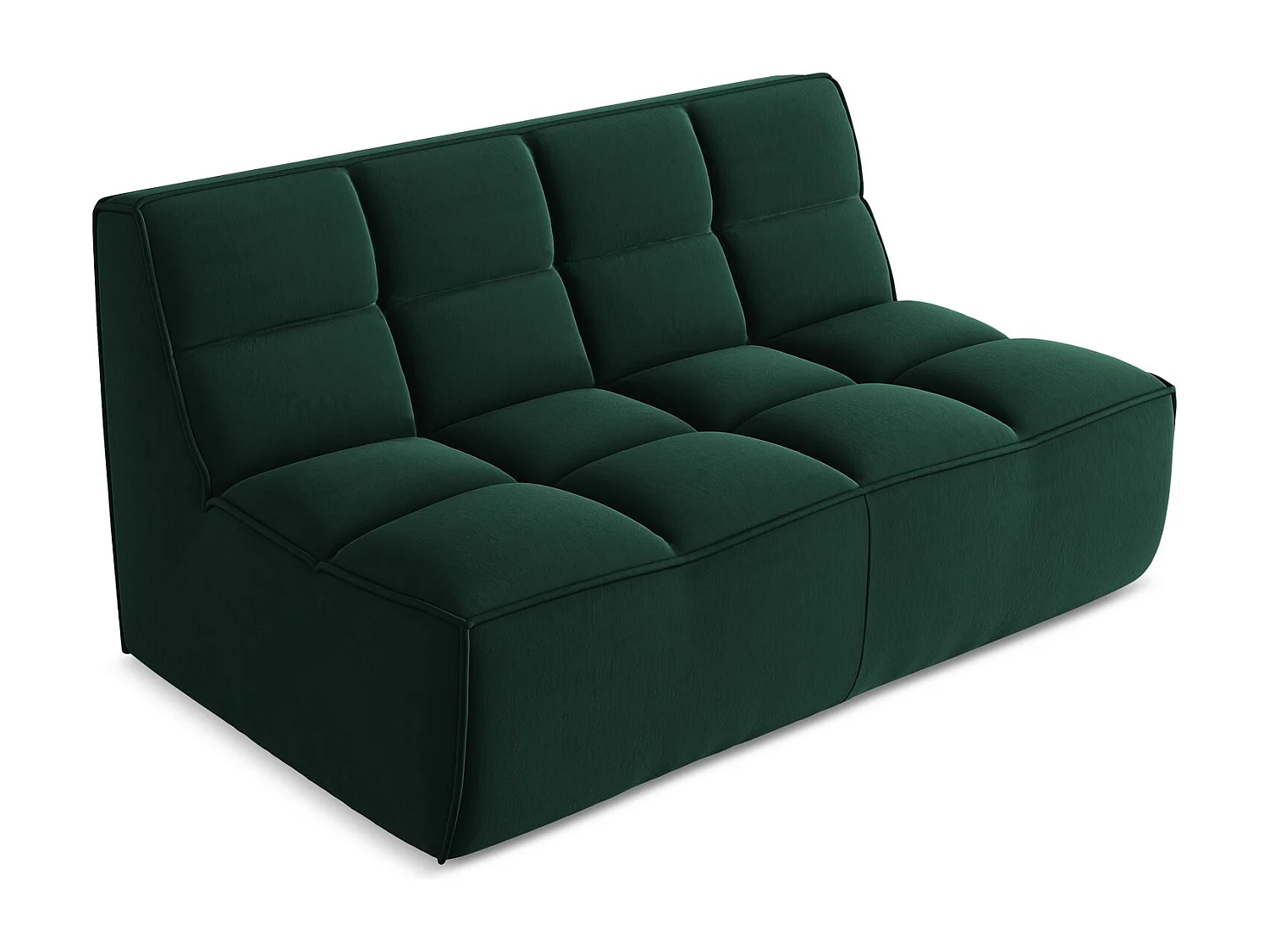 2-Sitzer Sofa - - Samt - Flaschengrün - KALAI