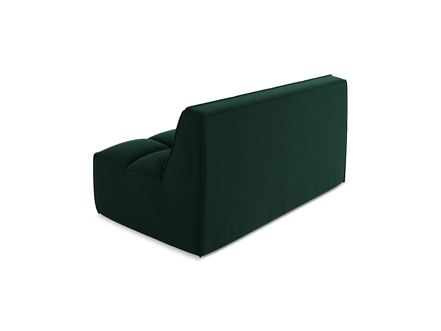 Tweezits modulaire bank van flessengroen velours - BELLUNO
