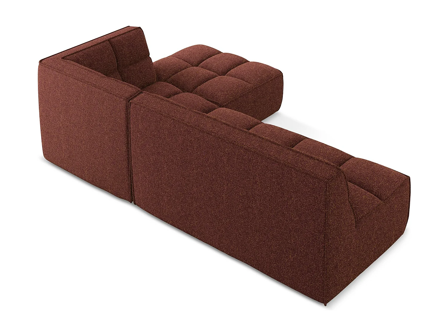 Modulaire hoekbank rechts van bourgondië textuurstof - KALAI