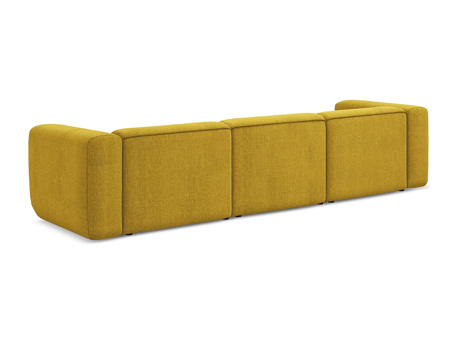 Modulares 4-Sitzer Sofa - - Chenille - Senf - EKAHI