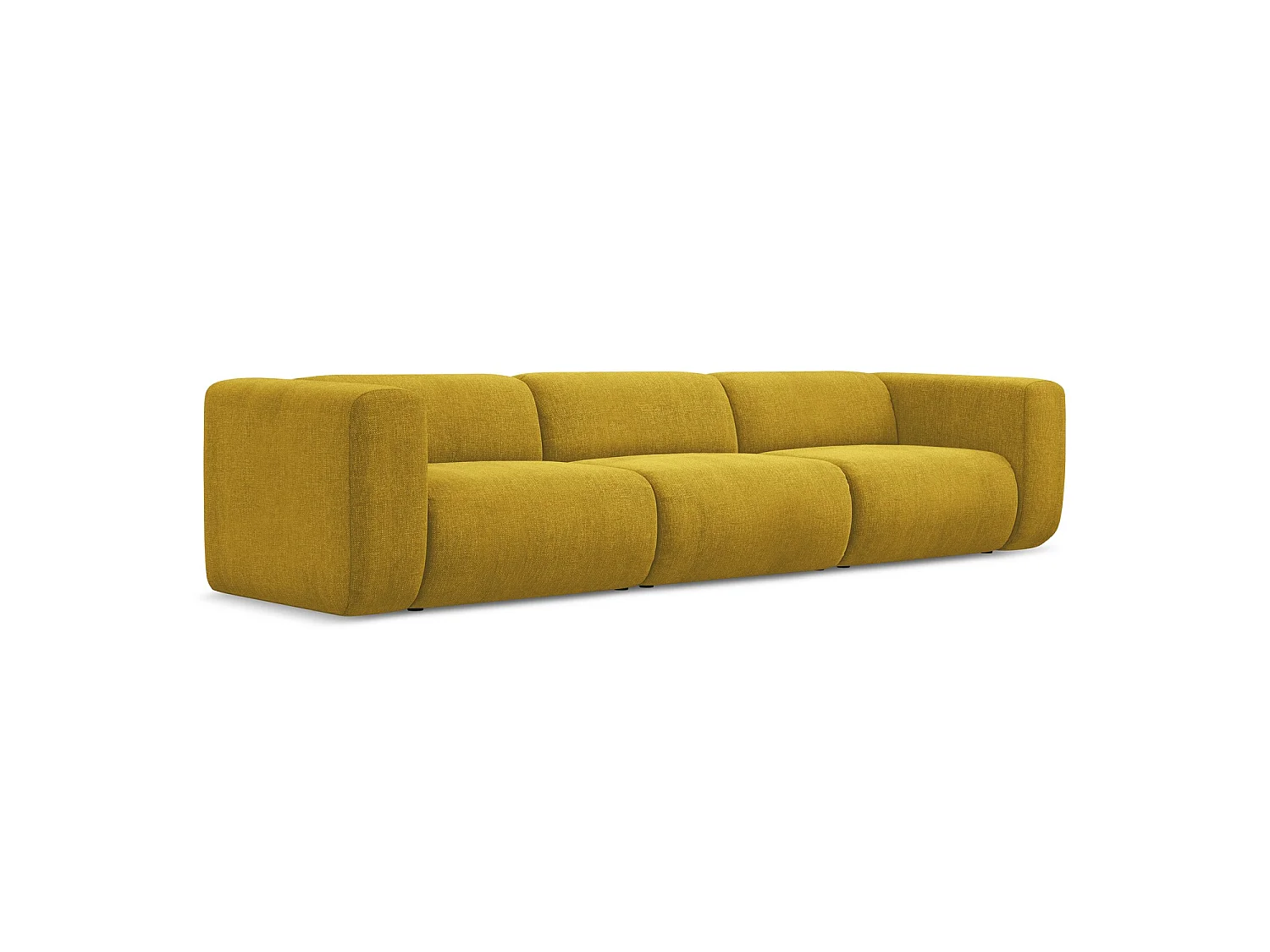 Modulares 4-Sitzer Sofa - - Chenille - Senf - BARI