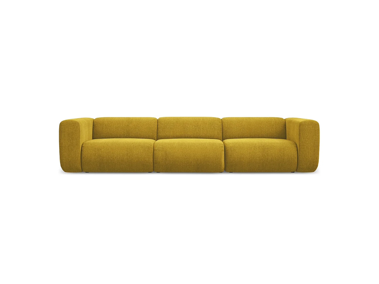 Modulares 4-Sitzer Sofa - - Chenille - Senf - BARI