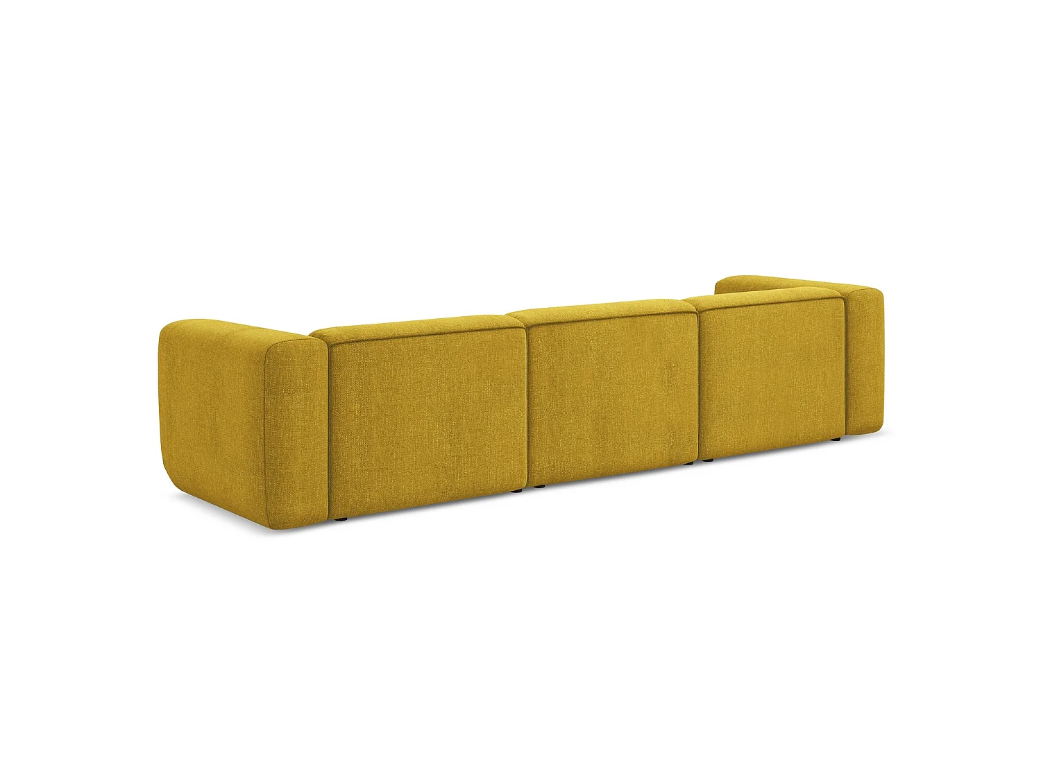 Modulares 4-Sitzer Sofa - - Chenille - Senf - BARI