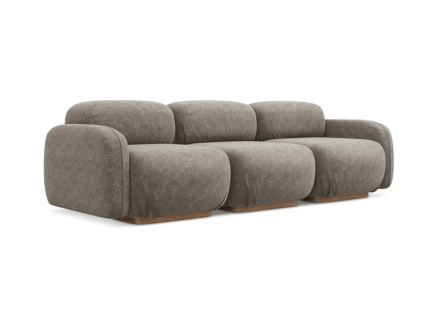 Modulares 4-Sitzer Sofa - - Chenille - Taupe - AILANI