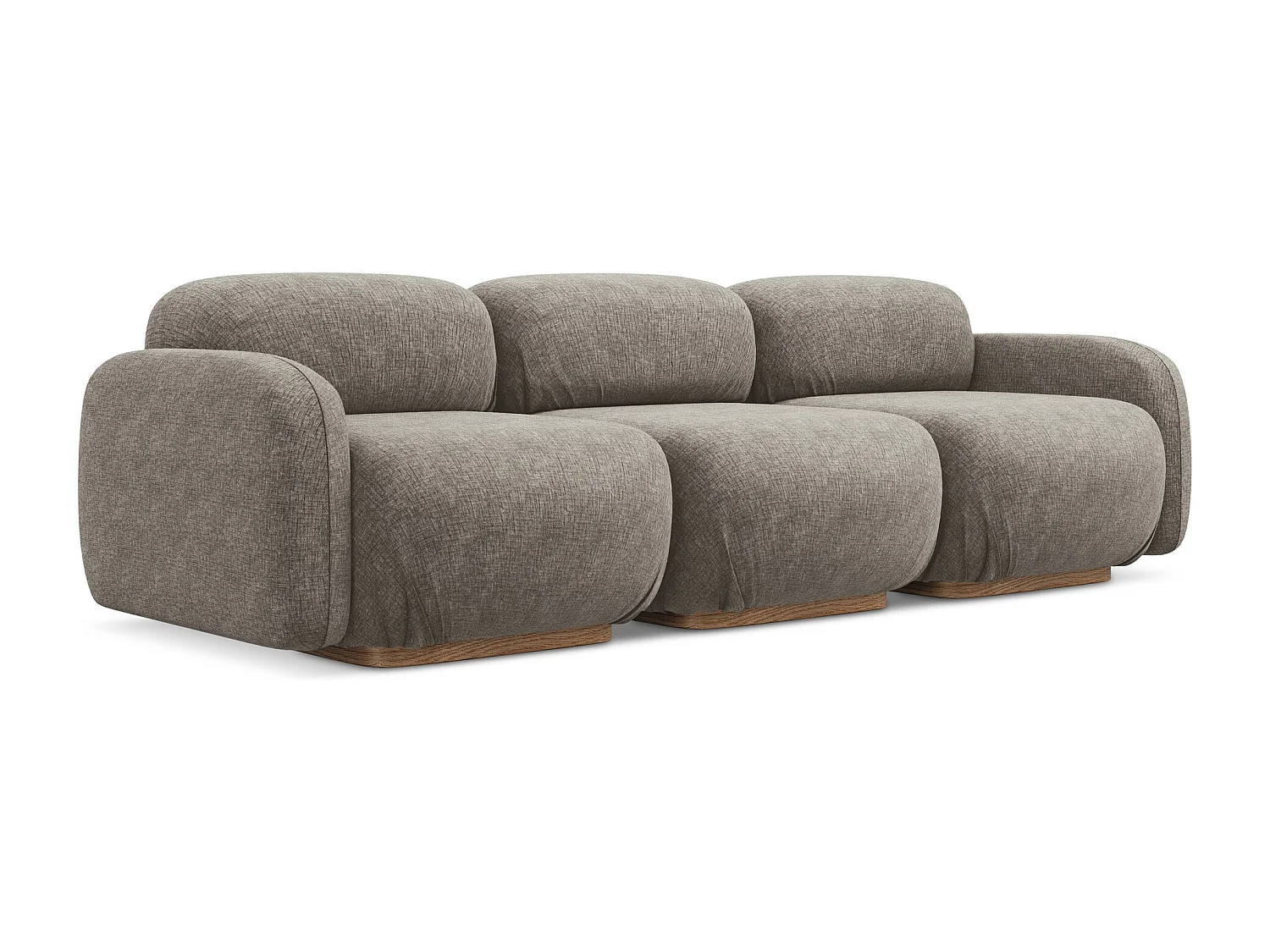 4-osobowa kanapa modułowa - z tkaniny szenilowej - kreci - AILANI