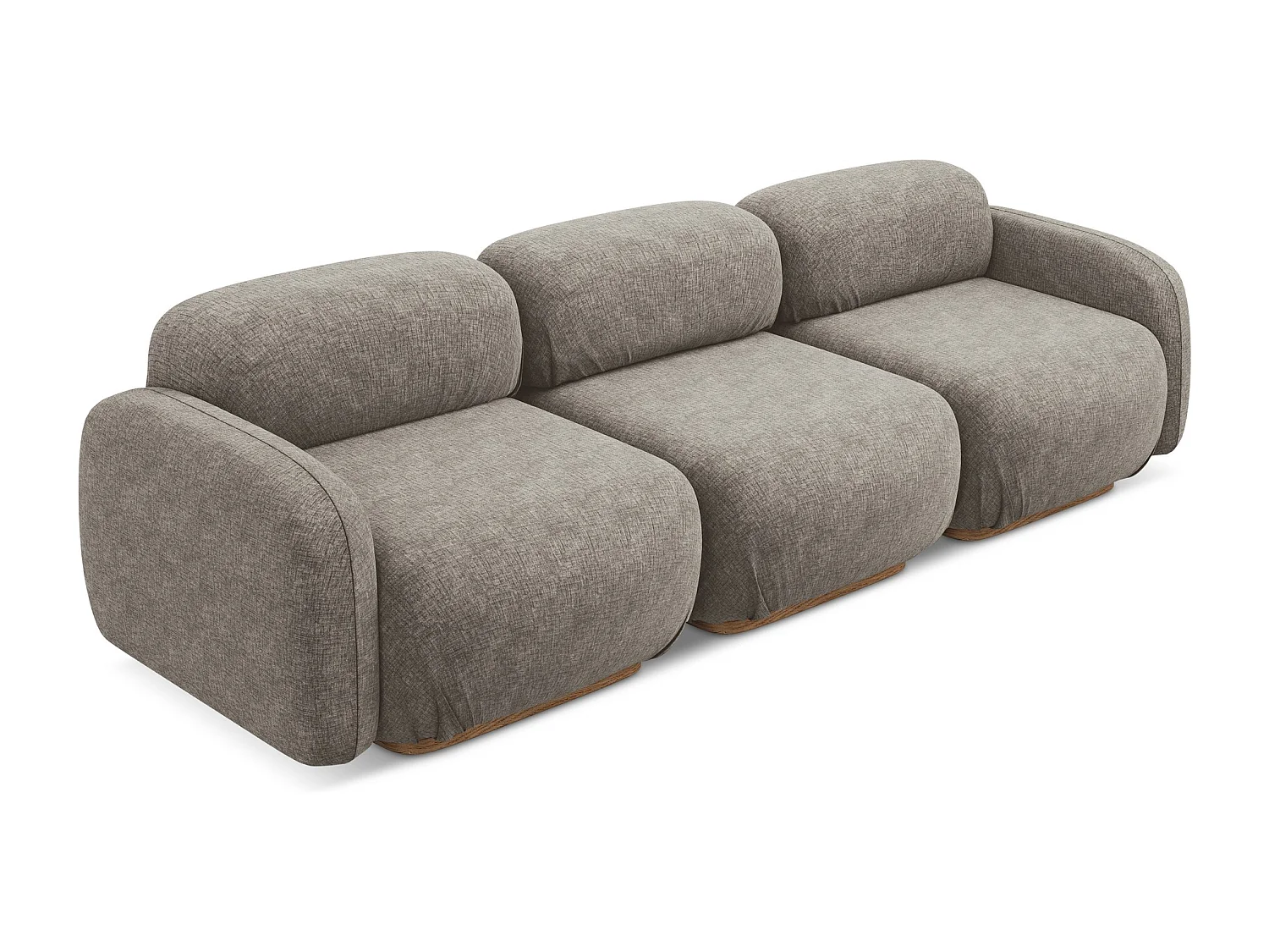 4-osobowa kanapa modułowa - z tkaniny szenilowej - kreci - AILANI