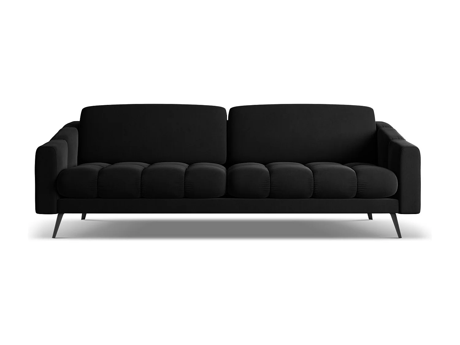 4-Sitzer Sofa - - Samt - Schwarz - NALU