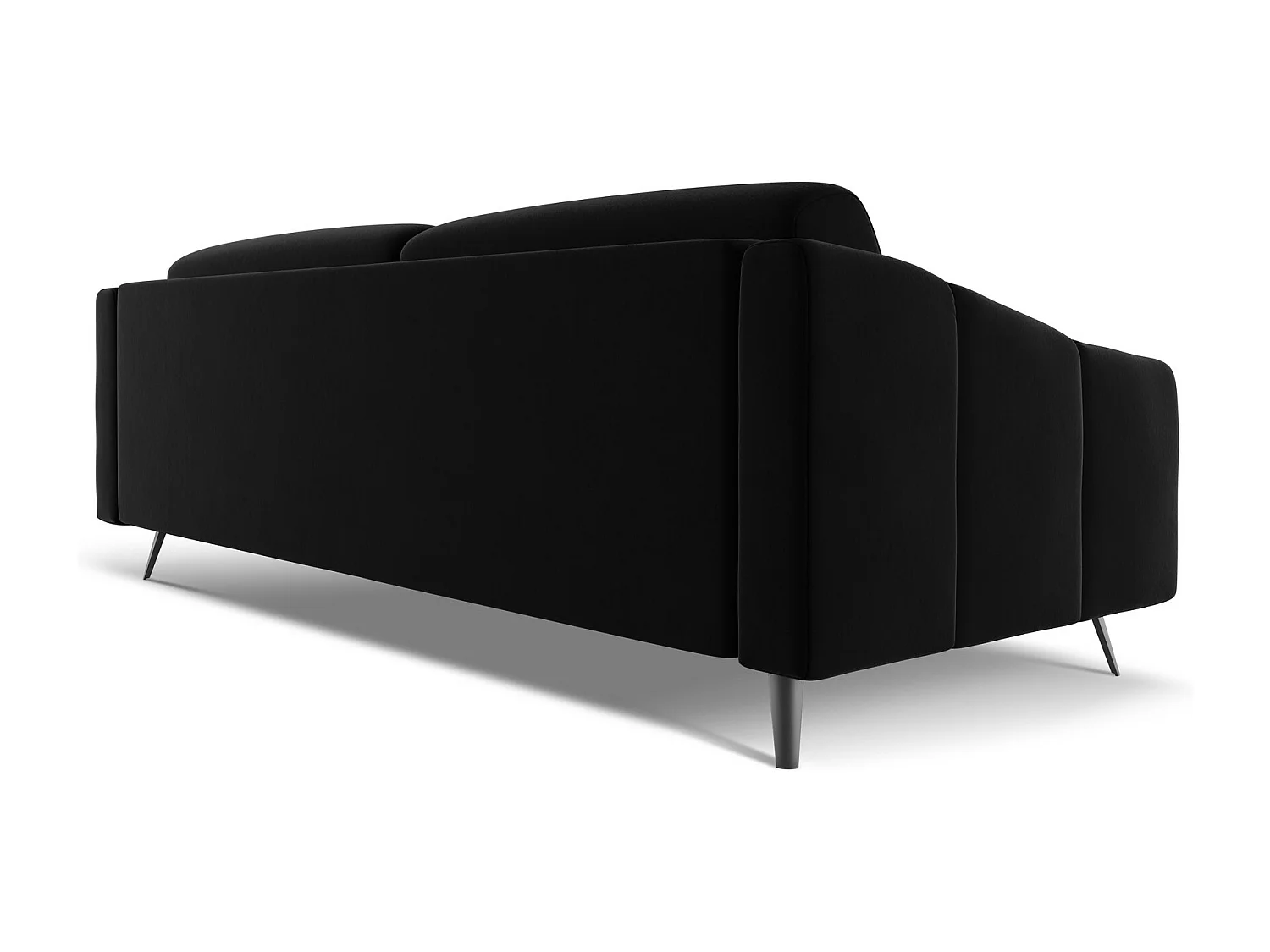 4-Sitzer Sofa - - Samt - Schwarz - NALU