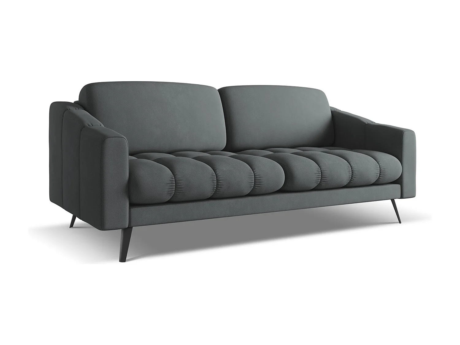 3-Sitzer Sofa - - Chenille - Graphit - NALU