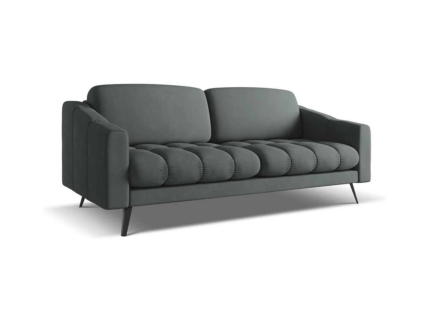 Canapé 3 places en tissu chenille - graphite - NALU