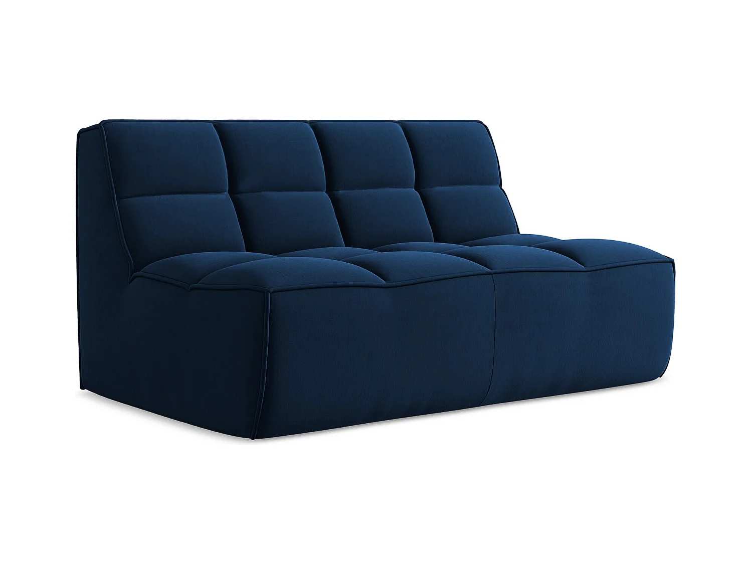 2-Sitzer Sofa - - Samt - Königsblau - KALAI
