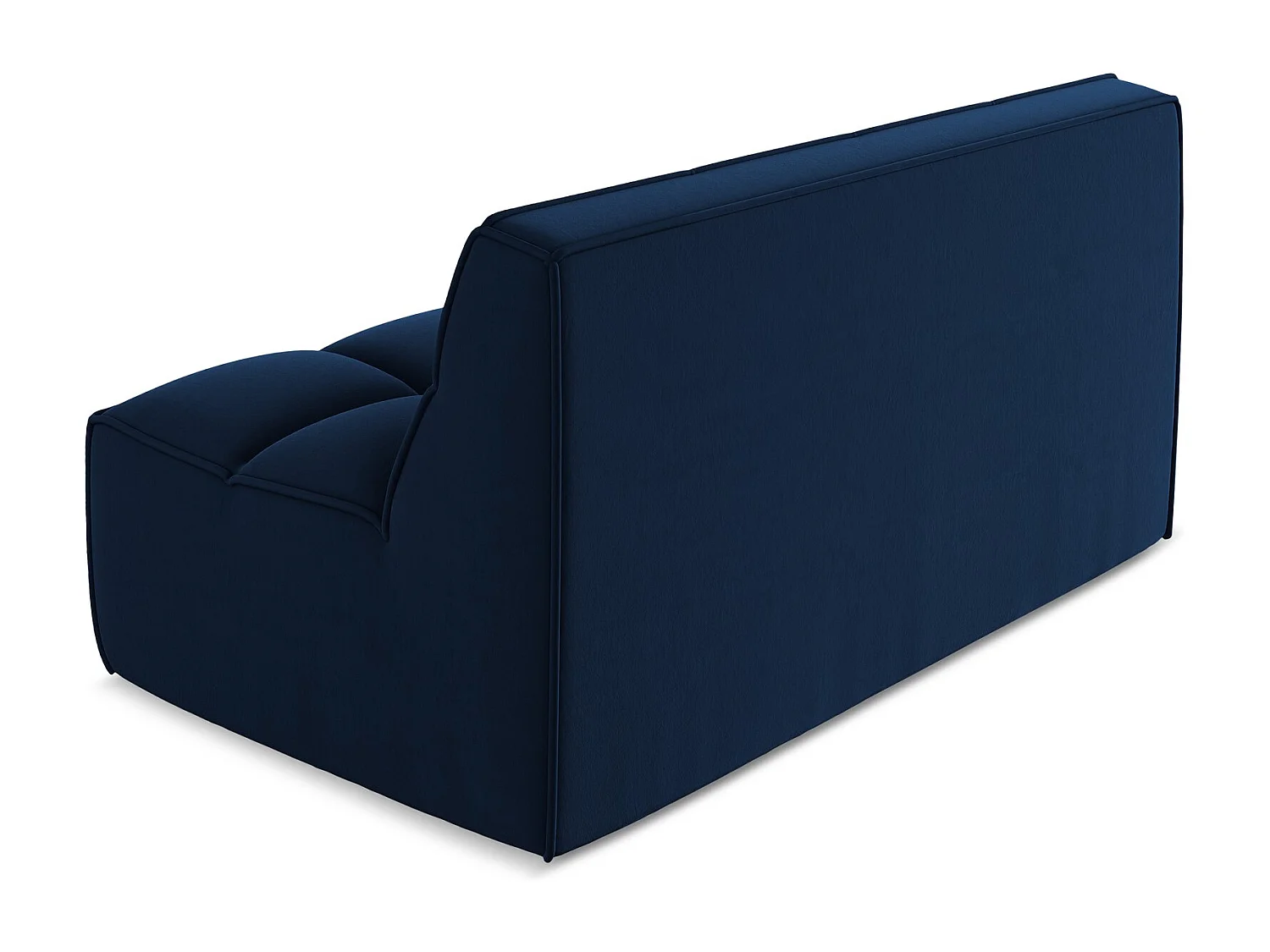 Canapé modulable 2 places en velours - bleu royal - KALAI