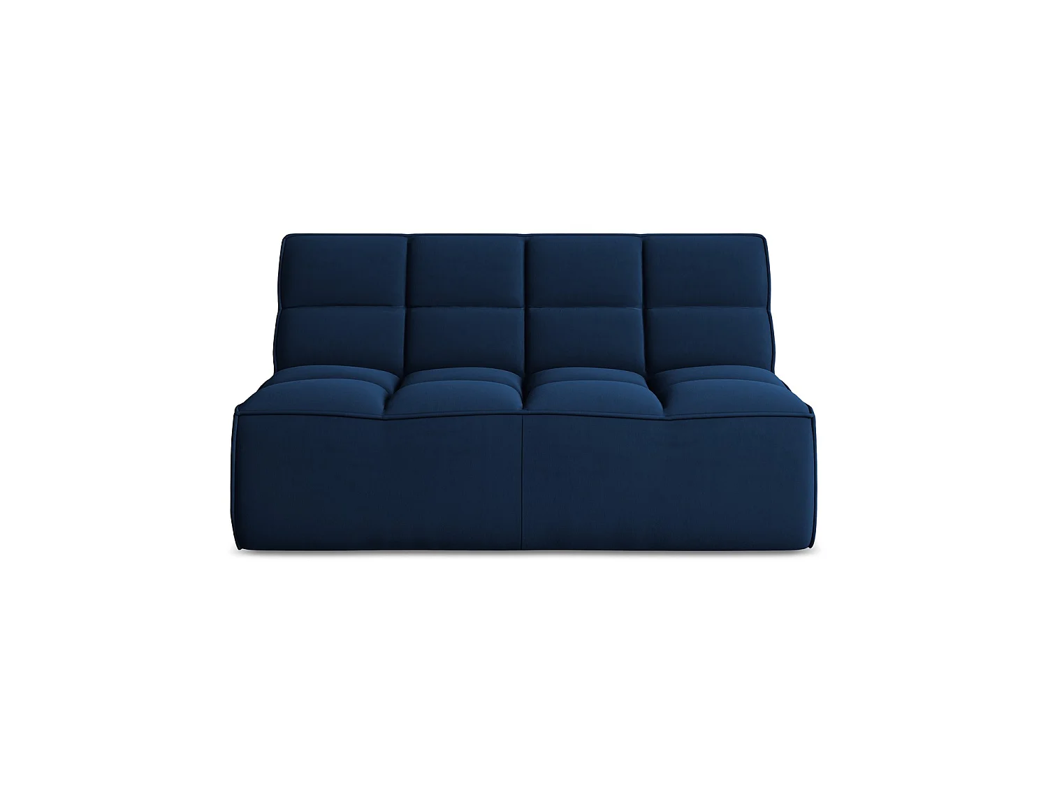 Tweezits modulaire bank van koningsblauw velours - BELLUNO