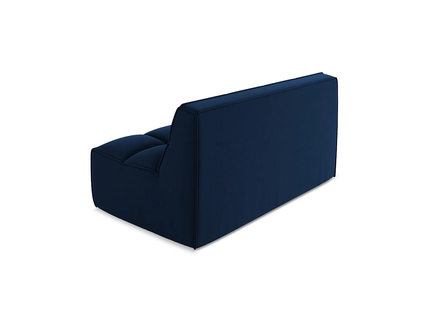 Tweezits modulaire bank van koningsblauw velours - BELLUNO