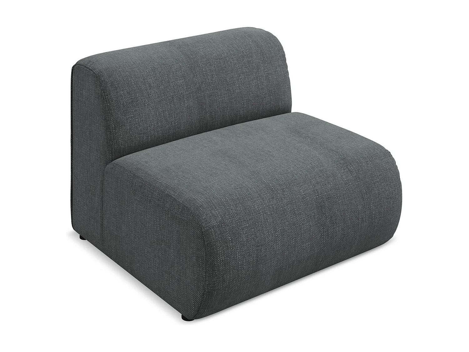 Fauteuil pour canapé modulable en tissu chenille - graphite - EKAHI