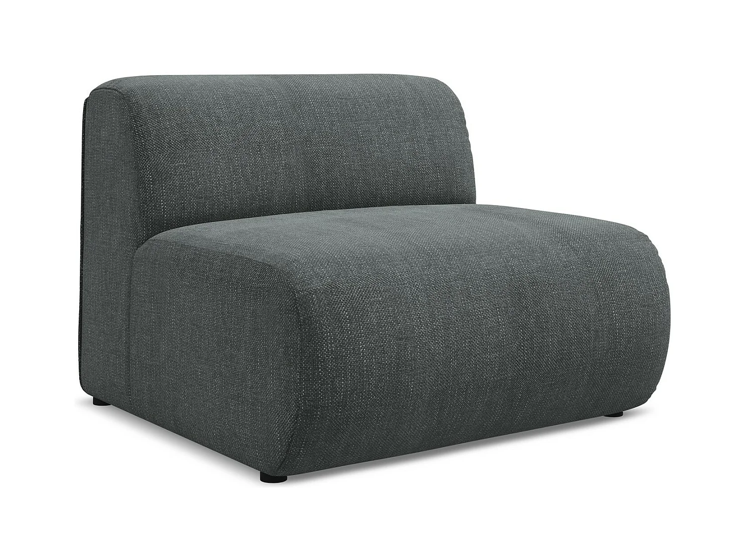 Fauteuil pour canapé modulable en tissu chenille - graphite - EKAHI