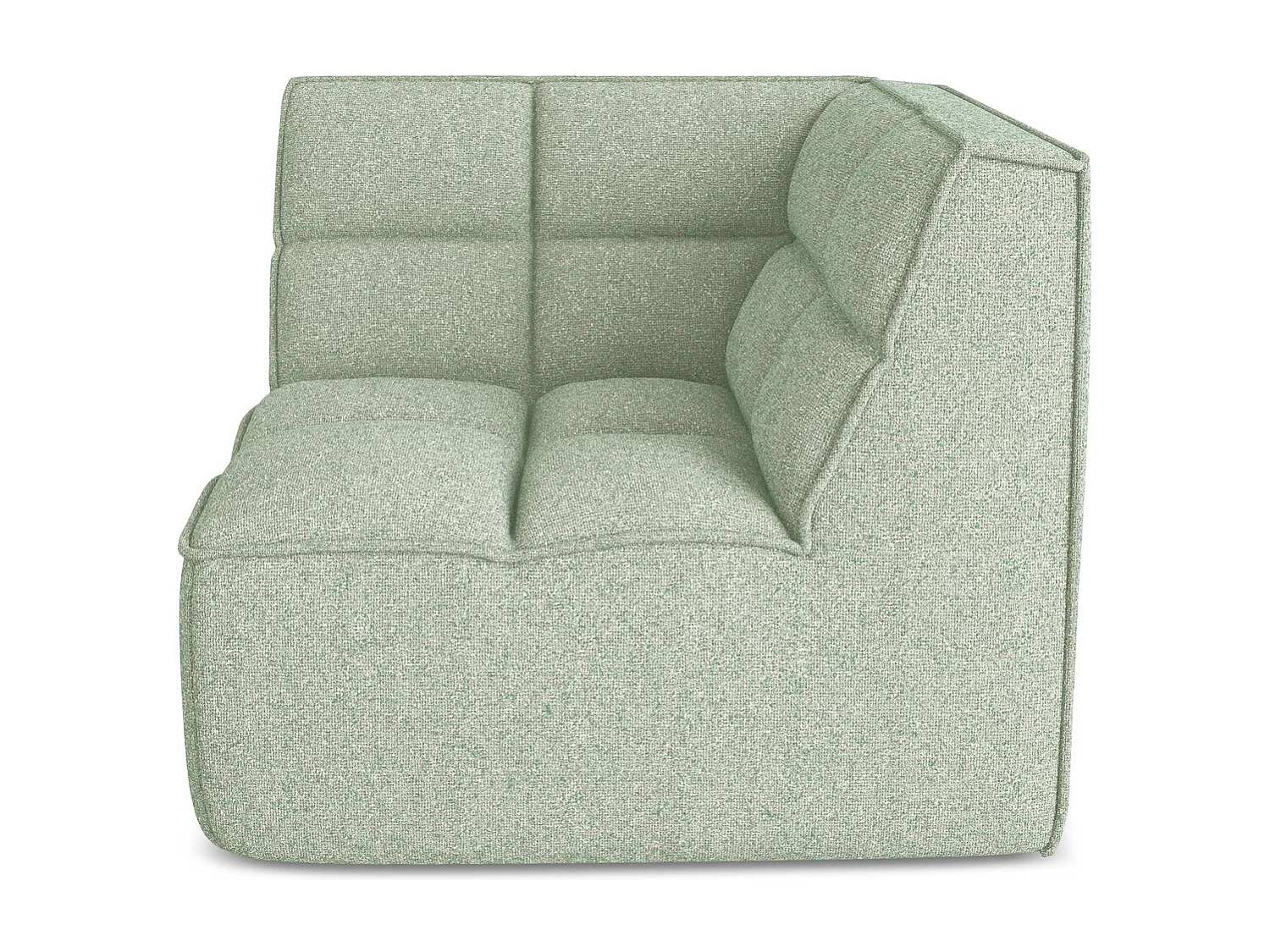 Bankmodule hoek van lichtgroen textuurstof - KALAI