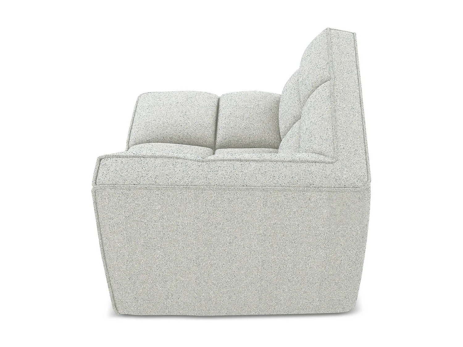 Fauteuil d'angle pour canapé modulable en tissu texturé - beige - KALAI