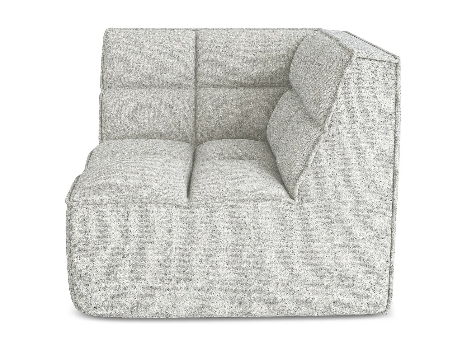 Bankmodule hoek van beige textuurstof - KALAI