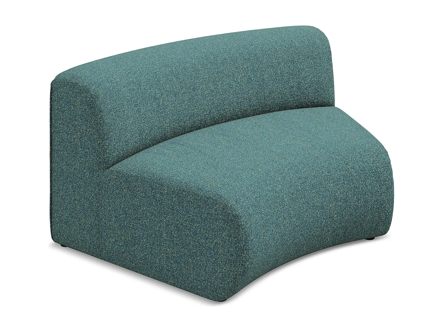 Poltrona de canto em tecido texturizado marinho - EKAHI