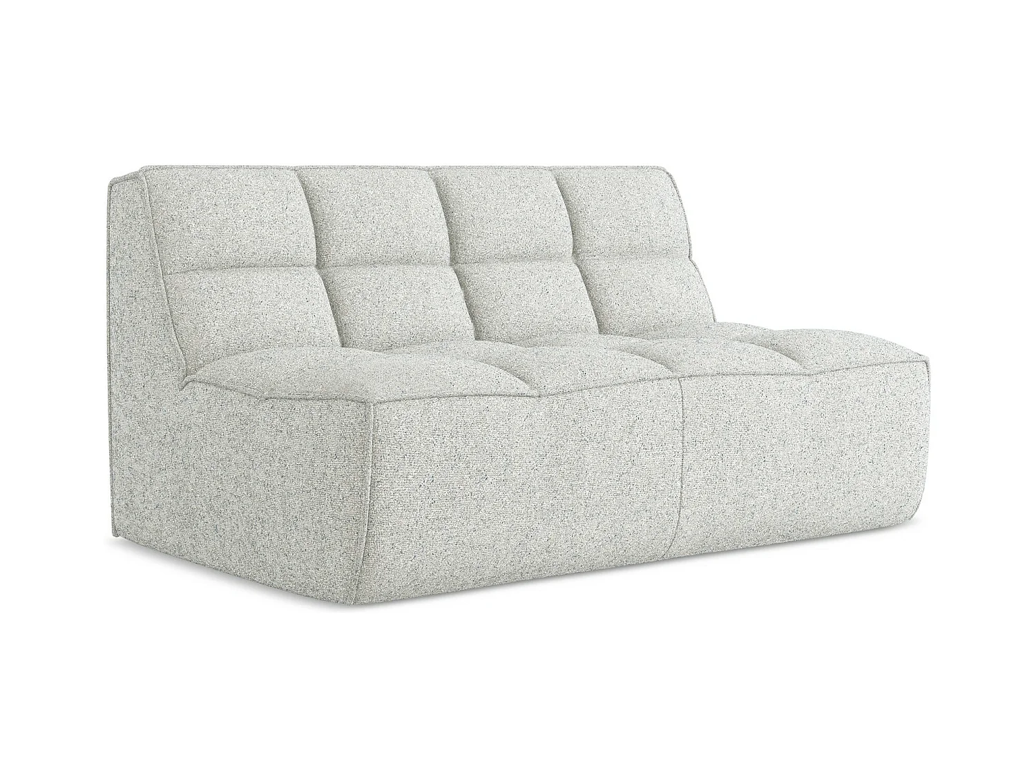 Tweezits modulaire bank van beige textuurstof - KALAI