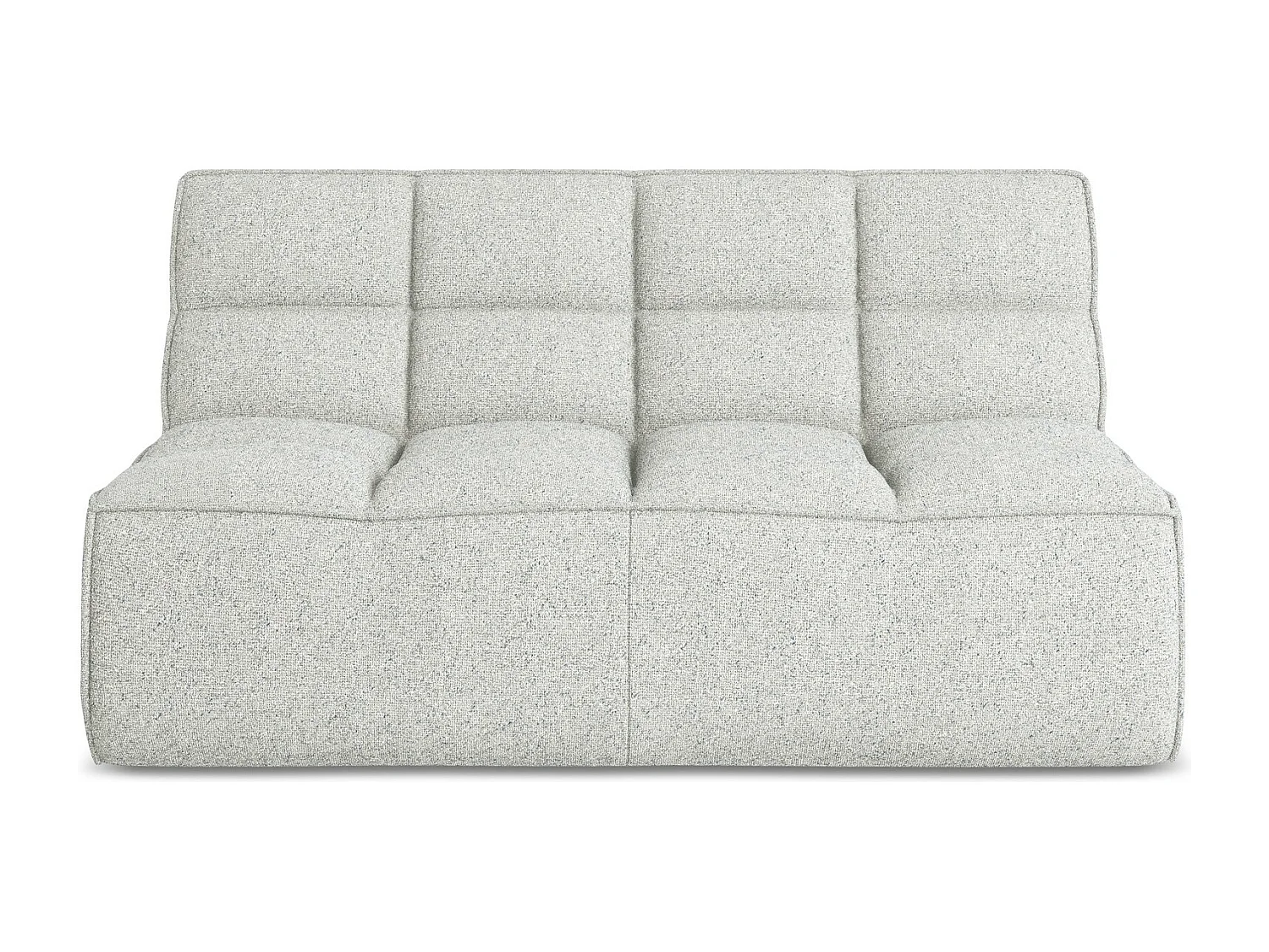 Sofá modular 2 lugares em tecido texturizado bege - KALAI