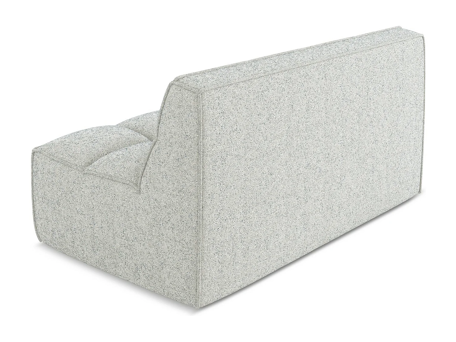 Sofá modular 2 lugares em tecido texturizado bege - KALAI