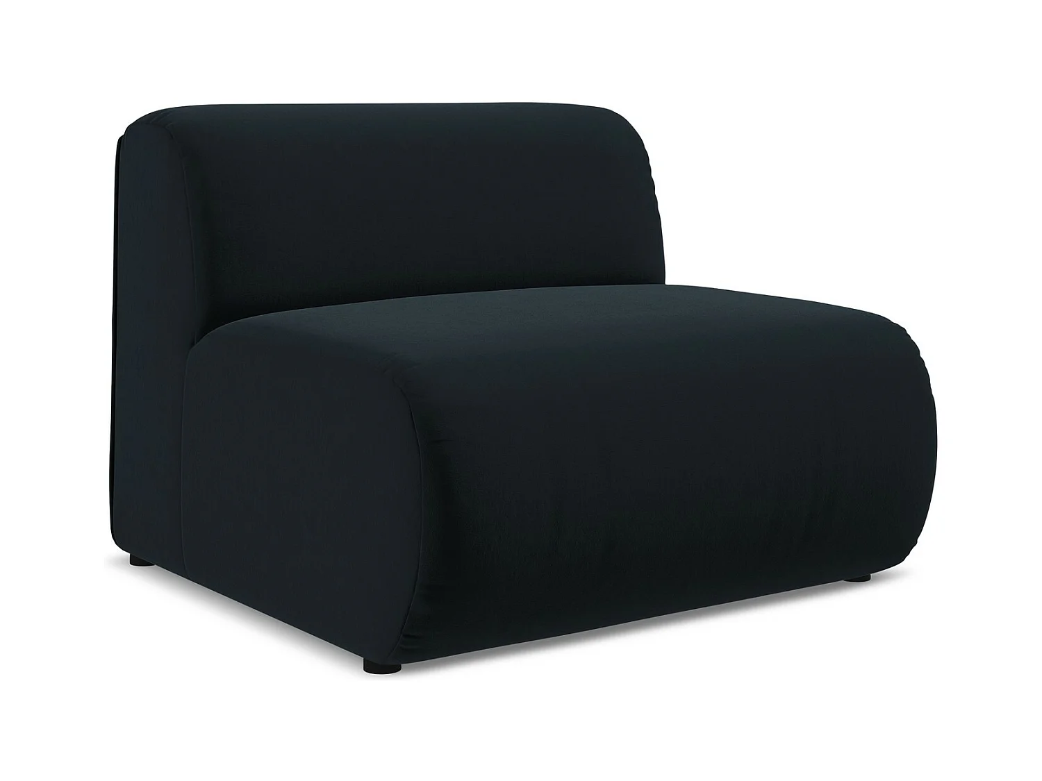 Fauteuil pour canapé modulable en velours - bleu royal - EKAHI