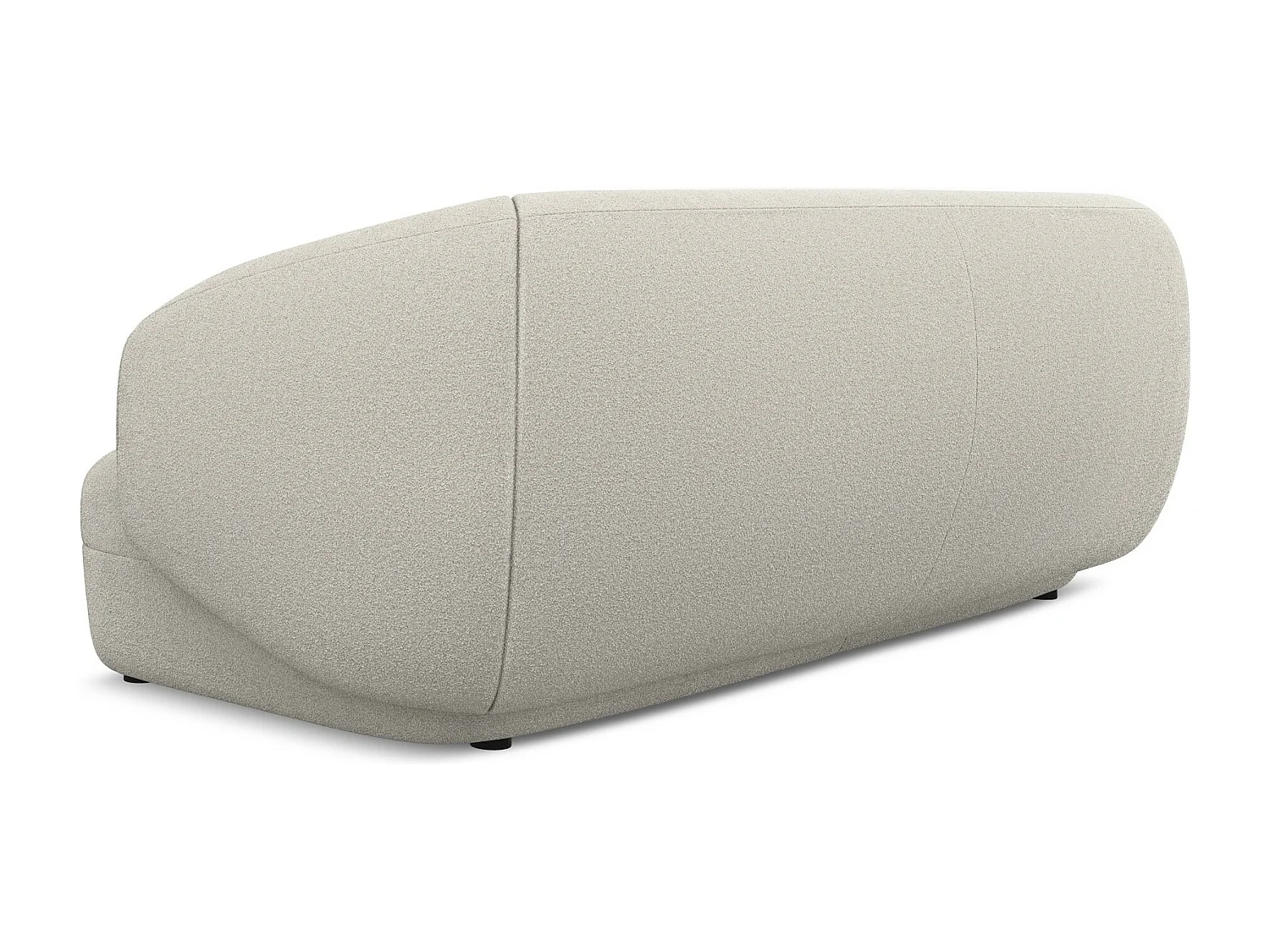 Kanapa 3-osobowa - z tkaniny bouclé - beżowy - MOANA