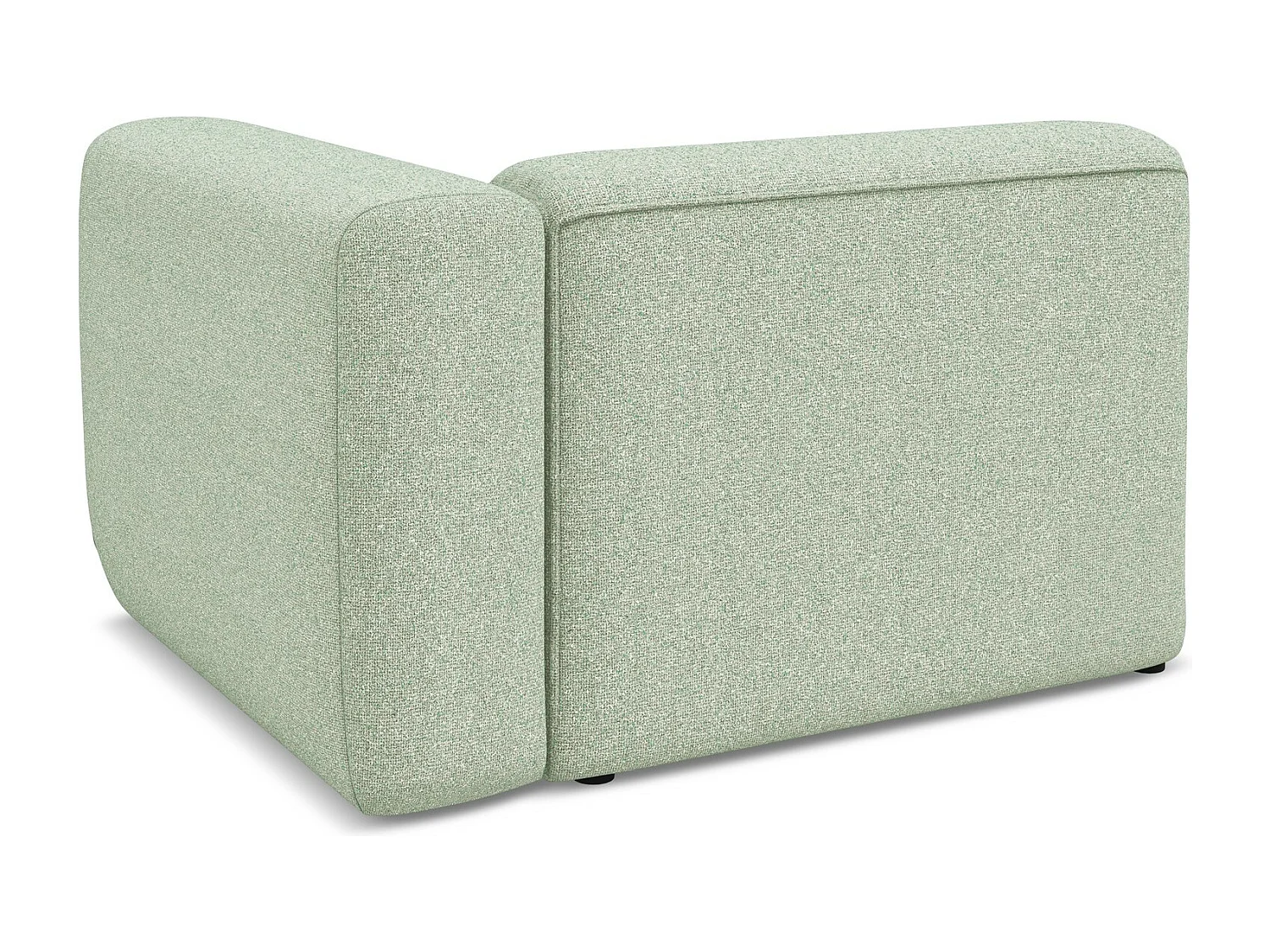 Module avec accoudoirs droit en tissu texturé - vert clair - EKAHI